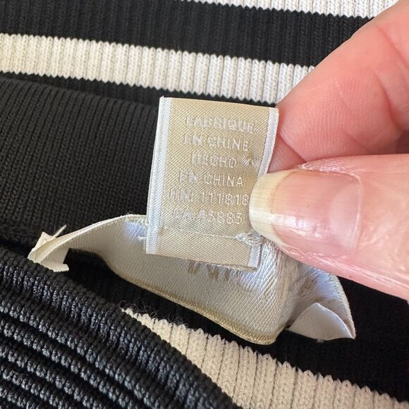 Michael Kors Black & White Striped Stretch Bodycon Tube Maxi Skirt XS - Picture 9 of 12